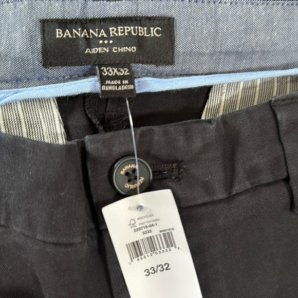 Banana Republic Aiden Stretch Chinos Flat-Front Cotton Blend slim fit - Picture 4 of 5